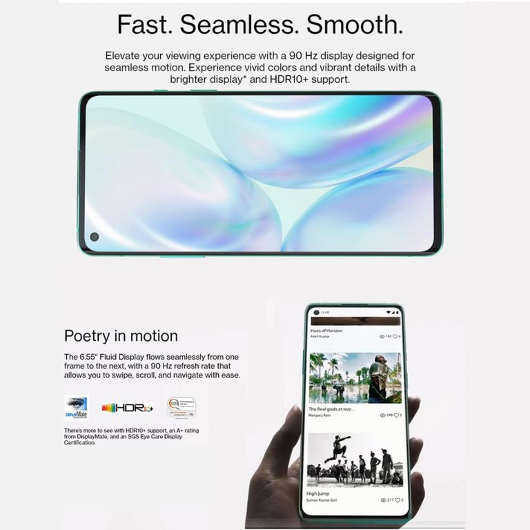 Global ROM Oneplus 8 5G Mobile Phone 12GB 256GB /8GB 128GB 6.55"