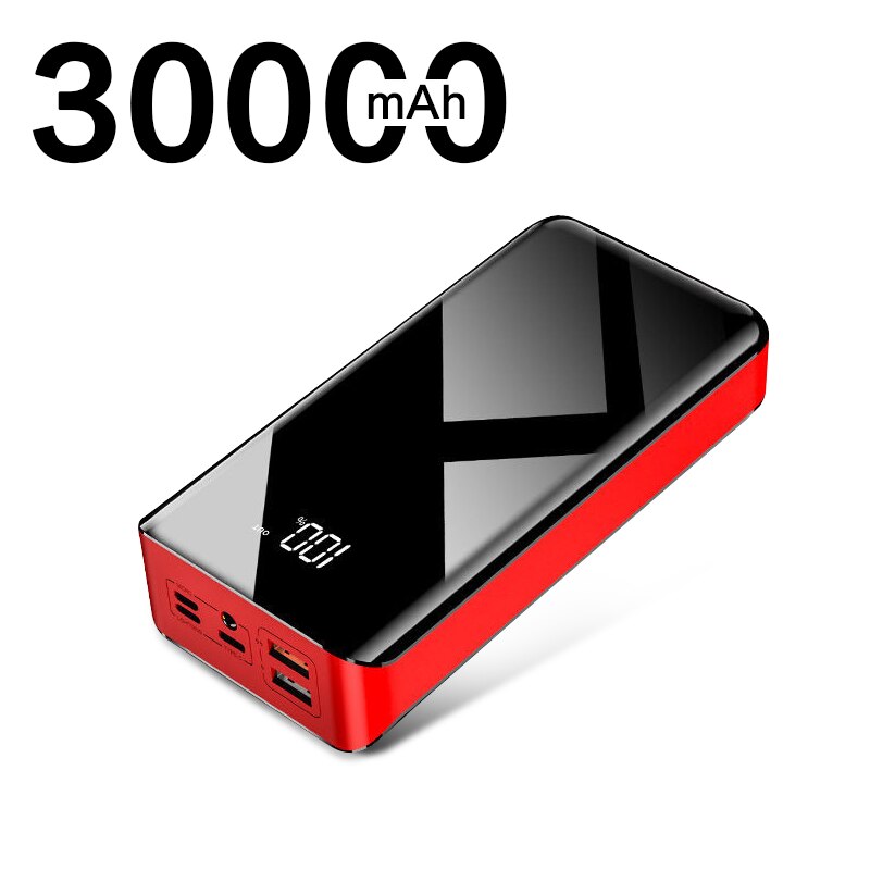 2020 New 30000mAh Power Bank USB Quick Charge 30000 mAh Powerbank For Xiaomi Mi iPhone X 11 8 Portable External Battery Charger