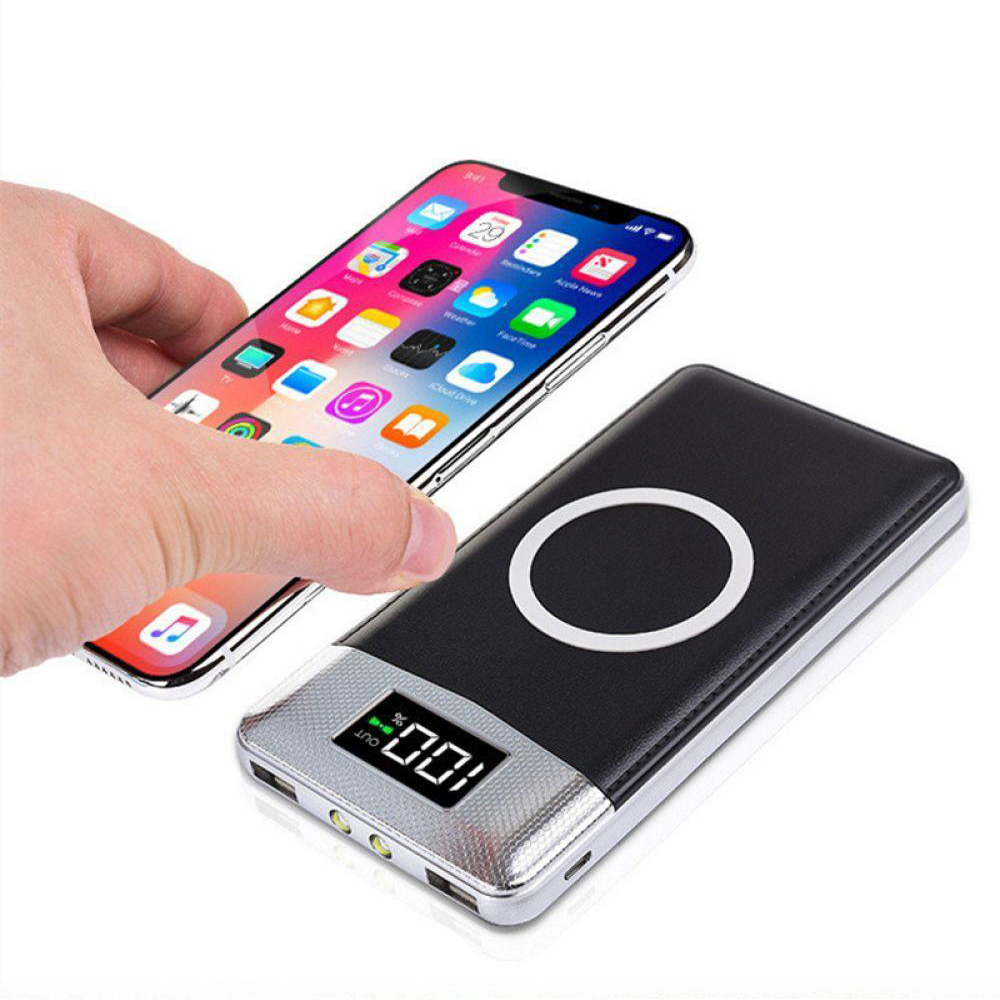 10000mah Powerbank Wireless Charger Fast Charge Power Bank Portable High Capacity Compact Universal External Battery Bank 2020