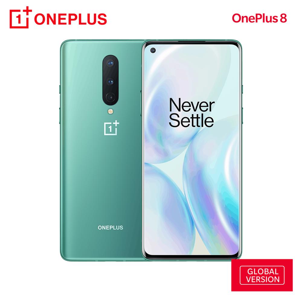 OnePlus 8 5G Global Version Smartphone 8GB 128GB Snapdragon 865 6.55" 90Hz Fluid AMOLED 4300mAh Charger 30T 48MP NFC Android 10