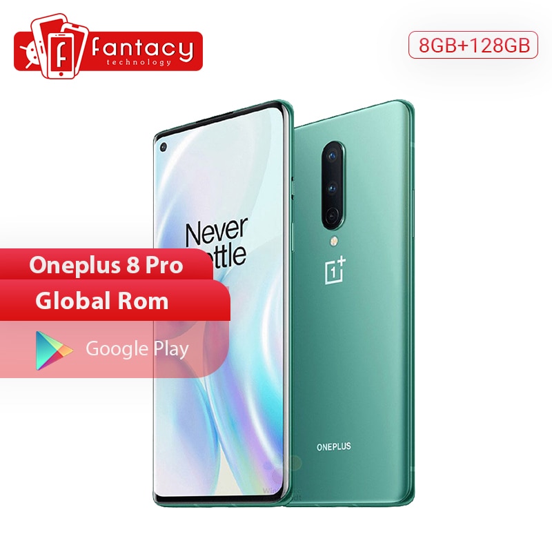 In Stock Global Rom Oneplus 8 Pro 5G Smartphone Snapdragon 865 8G 128G 6.78'' 3180x1440 120Hz Screen 30W Wireless Charger NFC