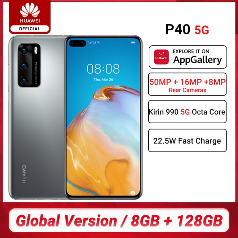 Global Version Huawei P40 5G Smartphone Kirin 990 8GB 128GB 50MP Cameras