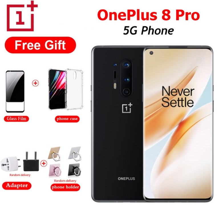 OnePlus 8 Pro 5G Mobile Phone Dual SIM 8G/12G RAM 128/256G ROM Snapdragon865 6.78"Fullscreen 48MP 4510mAh NFC Android SmartPhone