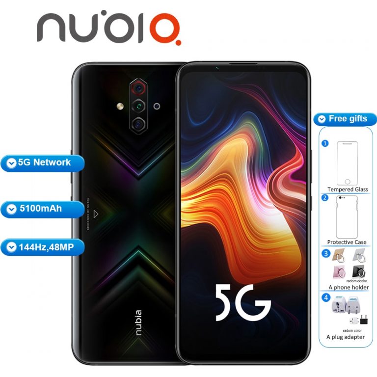 Brand New Original ZTE Nubia Play 5G Mobile Phone 6.65" 8GB 128GB 5100mAh 30W Snapdragon 765G 48MP Quad Camera NFC 5G Smartphone