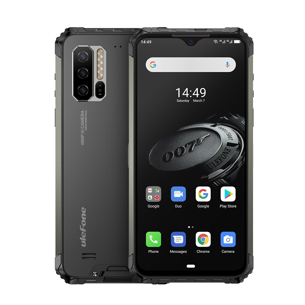 Ulefone Armor 7E IP68 Rugged Mobile Phone Helio P90 Octa Core 4GB+128GB Android 9.0 Smartphone 48MP Camera Global Vision 4G LTE