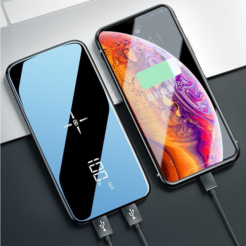 2020 NEW Portable Wireless 30000mah Power Bank Wireless Charger For IPhone External Battery Bank Built-in Charger Powerbank