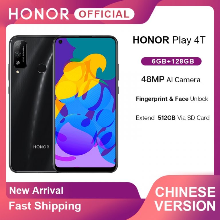 New Arrival Honor Play 4T 4 T Play4T Smartphone 6GB 128GB 6.39'' 48MP