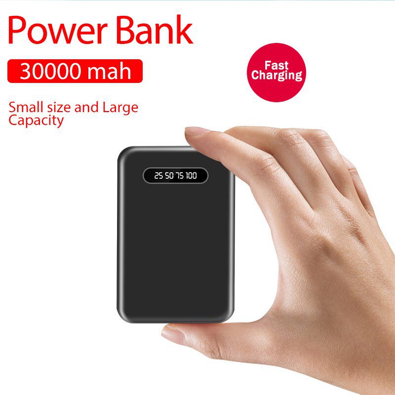 2020 High Quality 30000 MAh Business Mini Power BankFor All Mobile Phone 2 USB Ports External Battery Poverbank Freeshipping