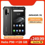 Ulefone Armor 7E 6.3" IP68 Rugged Waterproof Mobile Phone Helio P90 Octa Core 4GB 128GB Smartphone Android 9.0 Cellphone 5500mAh