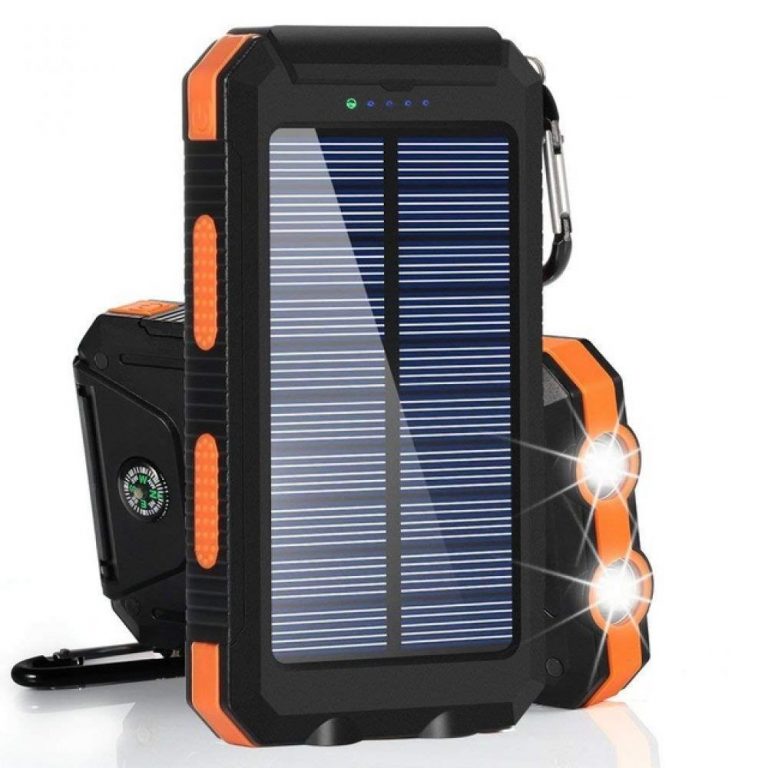 2020 30000mAh Solar Power Bank Dual USB powerbank Waterproof Battery External