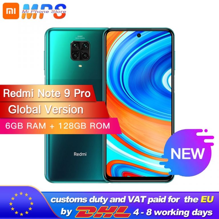 Xiaomi Redmi Global Version Note 9 Pro 6GB 128GB NFC Smartphone Snapdragon