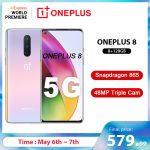 Global Rom OnePlus 8 5G Smartphone 8GB 128GB Snapdragon 865 Octa Core