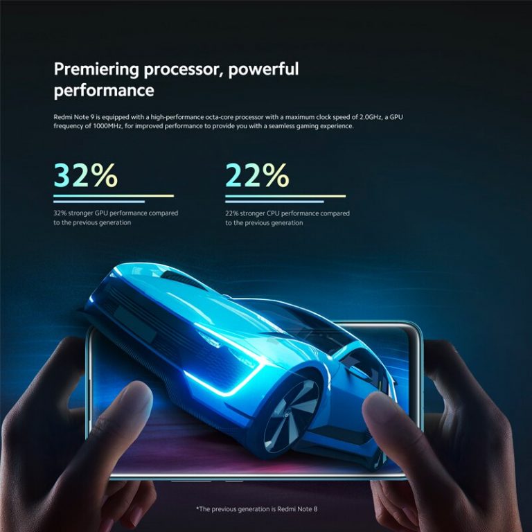 Global Version Xiaomi Redmi Note 9 4GB 128GB Helio G85 48MP AI Quad Camera