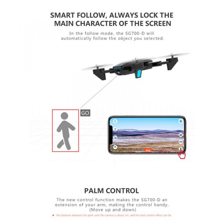 SG700-D 4K HD Wide Angle Drone with Camera Positioning Folding FPV RC Quadcopter