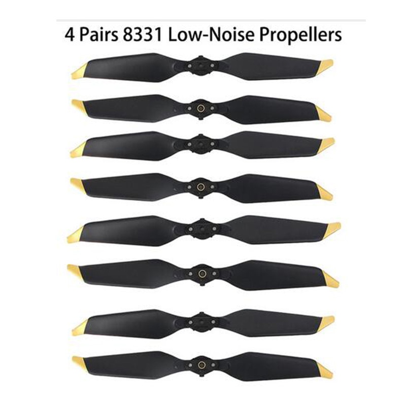4 Pairs Mavic Pro Platinum 8331 Low Noise Quick-Release Propellers ( Golden/Silver ) for dji Mavic Pro drone Accessories