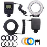 Macro Flash LED Ring Speedlight For Canon Nikon Olympus Sony DSLR Cameras