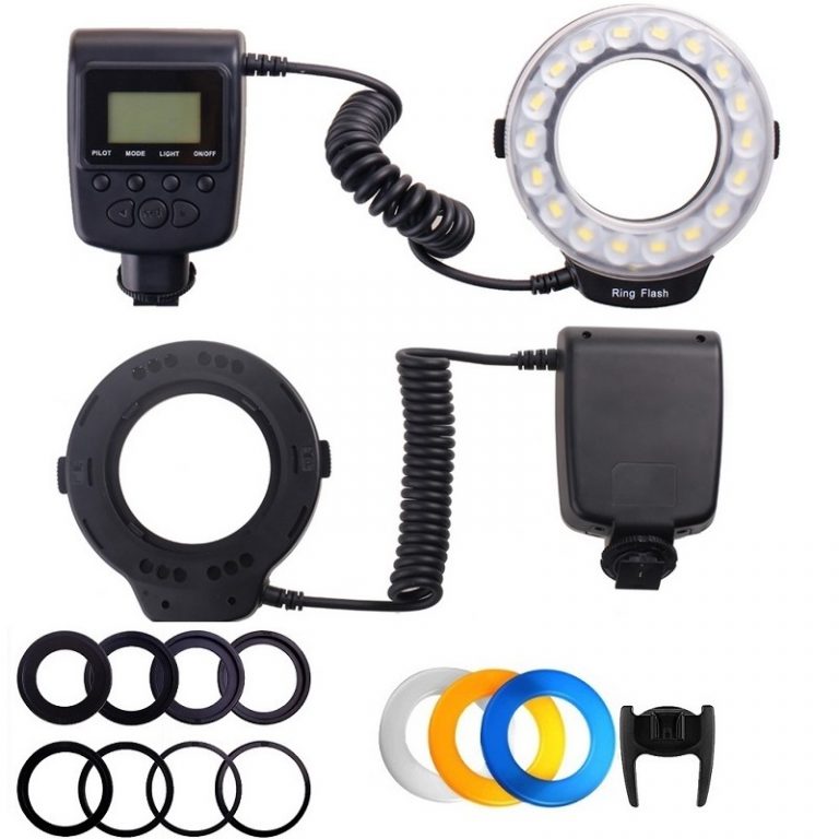 SAMTIAN RF-600D Led Macro Flash LED Ring Speedlight For Canon Nikon Olympus Sony DSLR Cameras 2 Macro Flash LED Ring Speedlight For Canon Nikon Olympus Sony DSLR Cameras