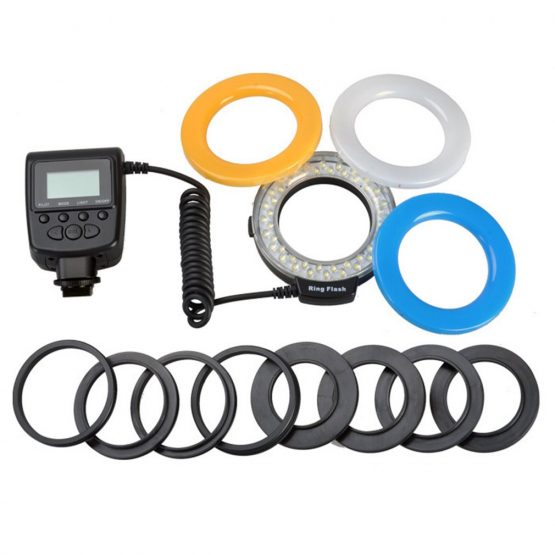 Macro LED Ring Flash Light For Canon For Nikon For Panasonic For Pentax For Olympus DSLR Camera