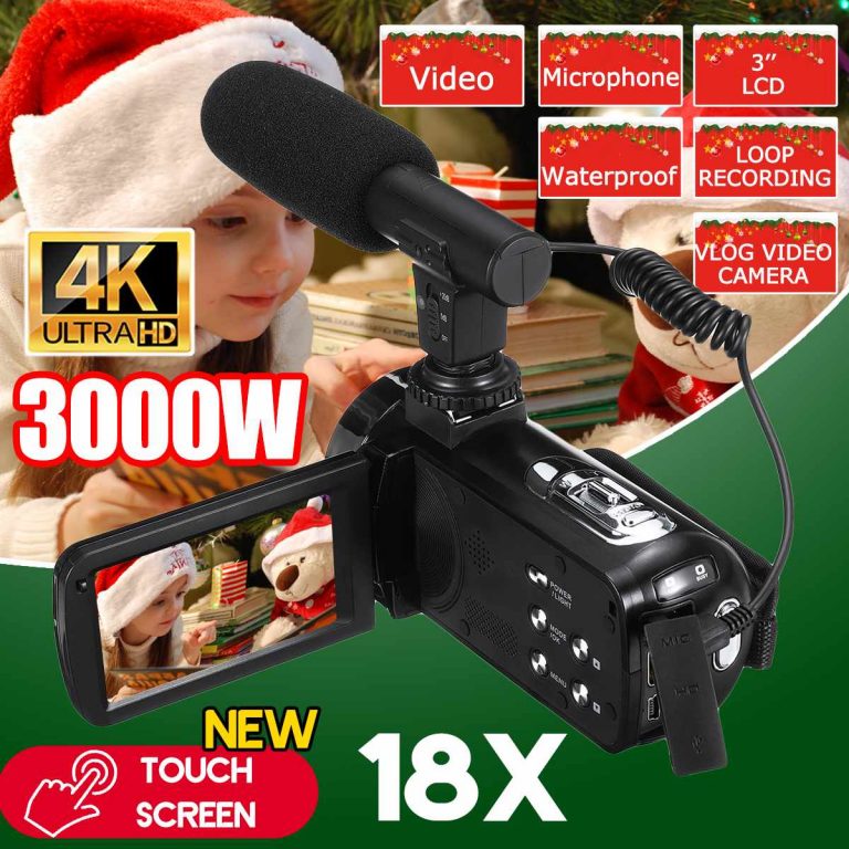 Professional 4K HD Camcorder Video Camera Night Vision