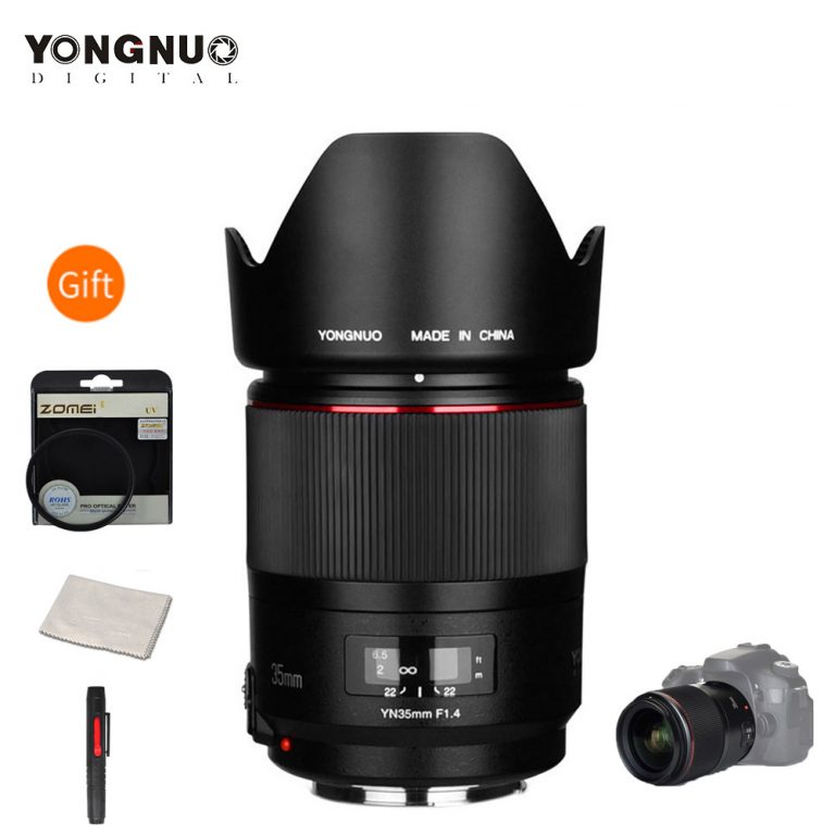 F1.4 Wide-Angle Prime Lens for Canon DSLR Cameras YONGNUO YN35mm F1.4 Wide-Angle Prime Lens Full Frame Lense for Canon DSLR Cameras 70D 80D 5D3 MARK II 5D2 5D4 600D 7D2 6D 5D