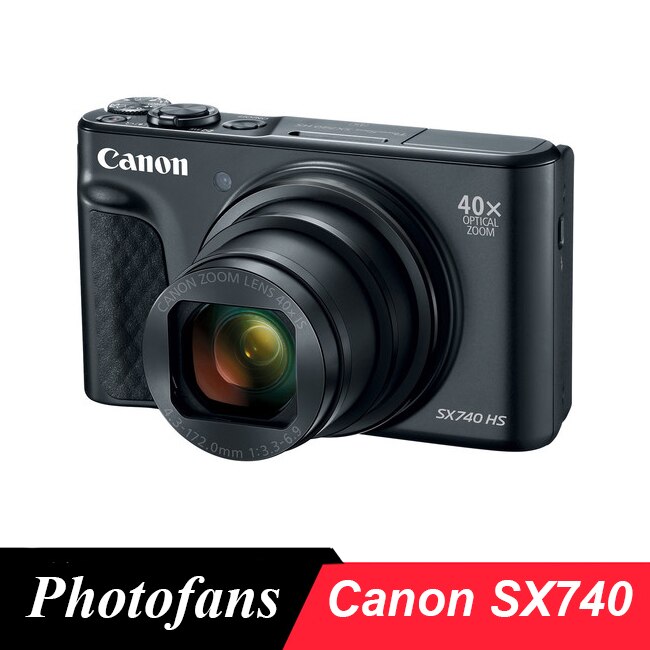 Canon SX740 PowerShot SX740 HS Digital Camera (Black) -40x Zoom -4K Video -WiFi