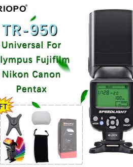 Triopo TR-950 Flash Light Speedlite Universal For Fujifilm Olympus Nikon Canon 650D 550D 450D 1100D 60D 7D 5D DSLR Cameras