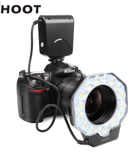 SHOOT Led Macro Ring Flash Light for Nikon D5300 D3400 D7200 D750 D3100 Canon 1300D 6D 5D Olympus e420 Pentax K5 K50 Dslr Camera