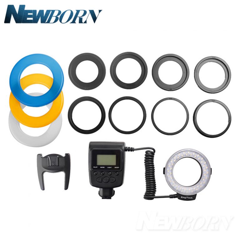 Macro LED Ring Flash Bundle with 8 Adapter Ring
