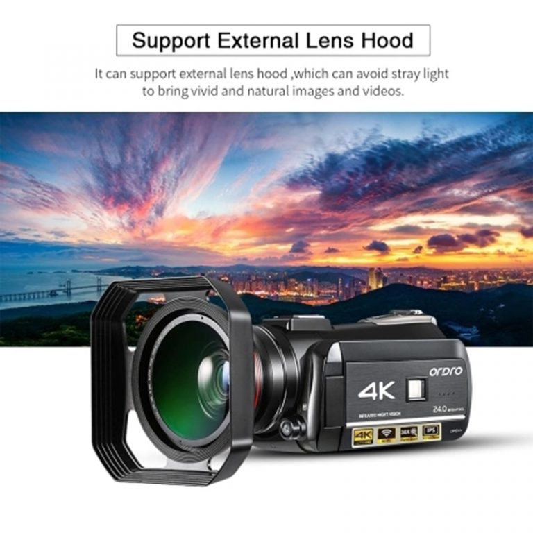 ORDRO AC3 4K WiFi Digital Video Camera Camcorder DV Recorder 24MP 30X Zoom IR Night Vision 3.1 Inch IPS LCD Touchscreen with 2Pc 3 ORDRO 4K Camera β Professional Video & Image Quality for Content Creators & Vloggers
