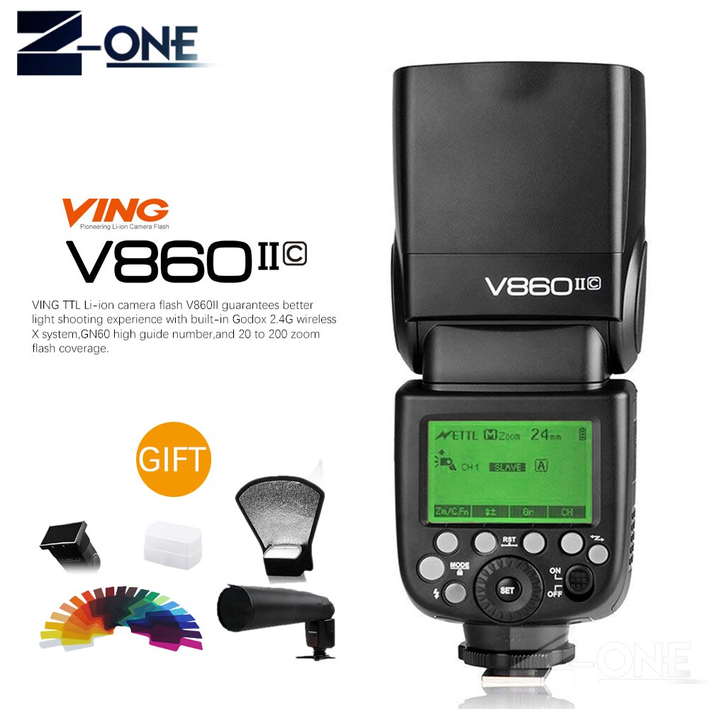 Godox Ving V860II V860II-C/N/S/F/O E-TTL HSS 1/8000 Speedlite Flash for Canon Nikon Sony DSLR Camera Without VB-18 Battery