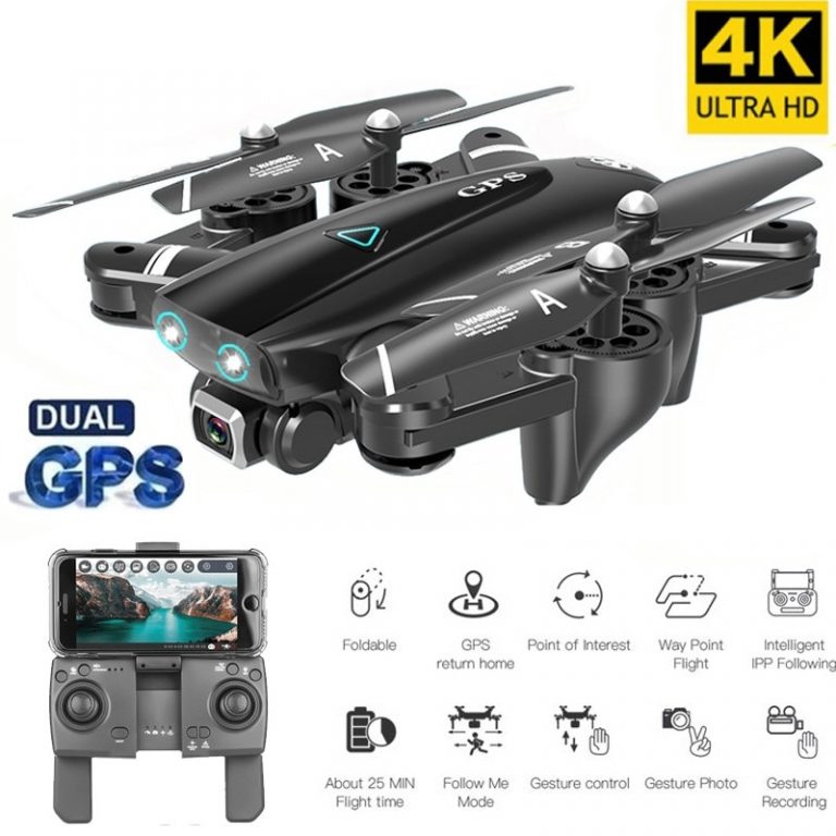 New GPS Drone With 4K Camera Smart RC Quadcopter Drones HD 1080P WIFI FPV Foldable Off-Point Flying Photos Video Dron Helicopter