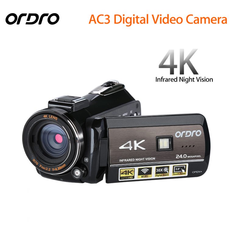 ORDRO Updated AC3 4K Hot Shoe WIFI Digital Camera HDMI 24MP Infrared Night Vision Video Recording Camcorder 3" Touch Screen 1 AC3 4K Hot Shoe WIFI Digital Camera β High-Resolution Imaging & Versatile Video Recording