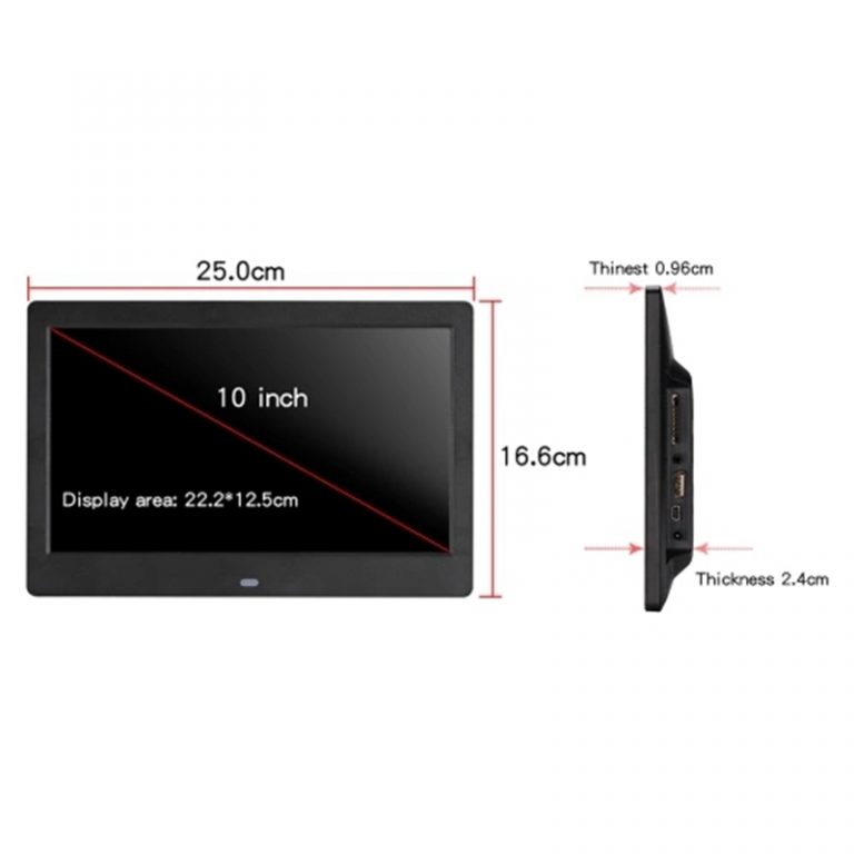 10 Inch LEDs Digital Photo Frame 1024 x 600