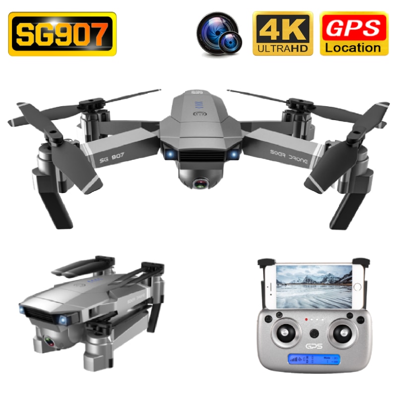 SG907 Drone GPS 4K HD 50X Zoom Wide Angle Dual Camera 5G WIFI FPV Foldable Selfie Drones Professional Follow Me RC Quadcopter