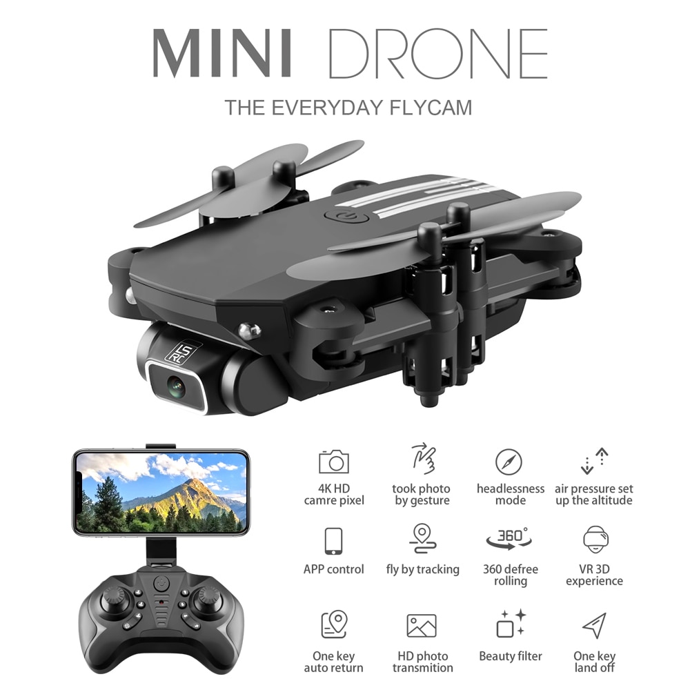 LS-MIN 4K HD Camera Drone Quadcopter WIFI FPV Foldable Drones Wide Angle Camera Aerial Photography Helicopter Quadrocopter Drone