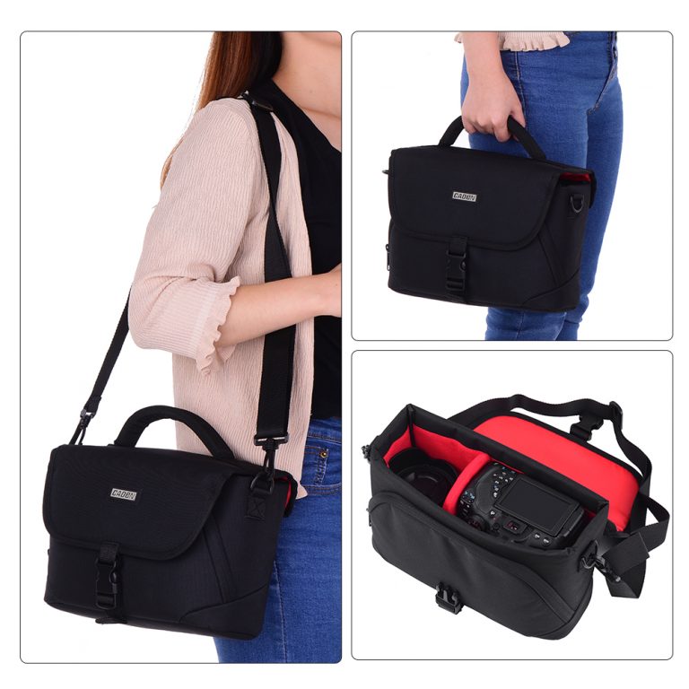 CADEN Padded Camera Bag Zippered Design Shockproof Camera Bag for Nikon Canon Sony DSLR Cameras Lenses High Quality 3 Bag Zippered Design Shockproof Camera Bag for Nikon Canon