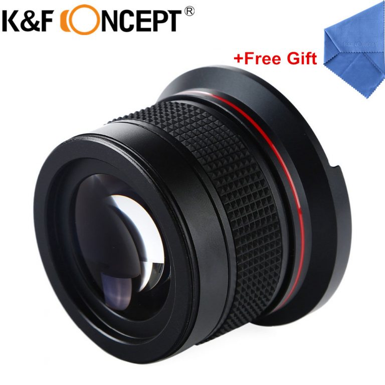K&F CONCEPT 58MM 0.35X Fisheye Macro Wide Angle Lens Ultra Clear Blue Film Coated For DSLR Lenses Camera Canon 600d Nikon Sony