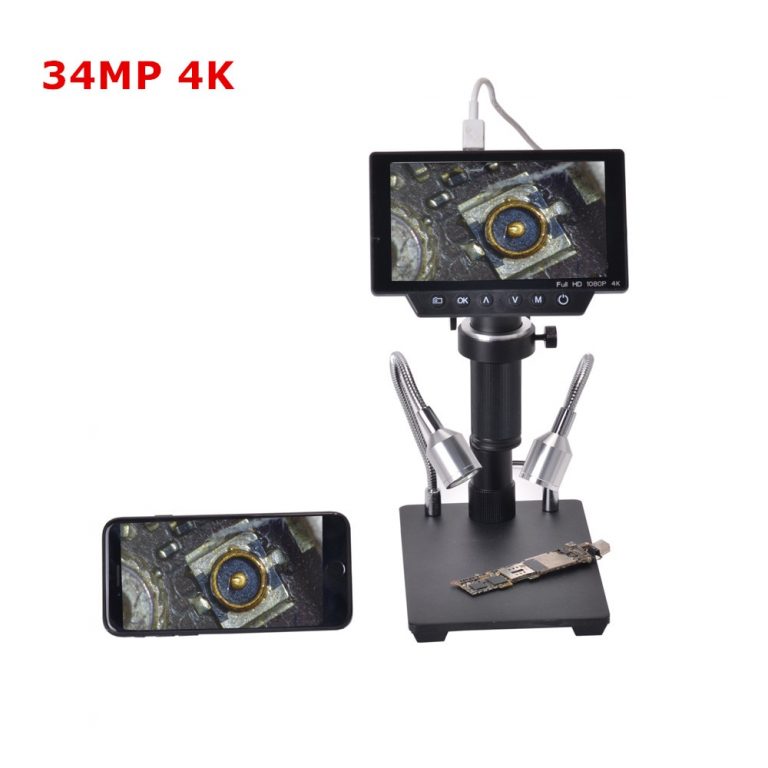34MP 4K Soldering Microscopes Camera Industrial Maintenance Digital Display Electronic Microscope Magnifier 300X C-mount Lens 1 34MP 4K Digital Soldering Microscope Camera with 300X Magnification – Ideal for Industrial Maintenance & Electronic Work