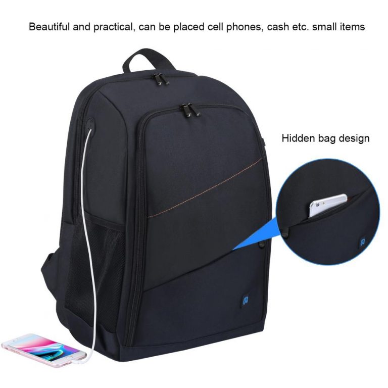 Backpack Waterproof Shockproof Bag with Rain Cover for DSLR