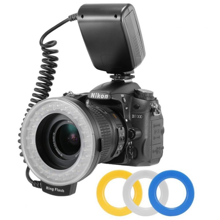 Ring Flash Bundle with 8 Adapter Ring for Canon Nikon