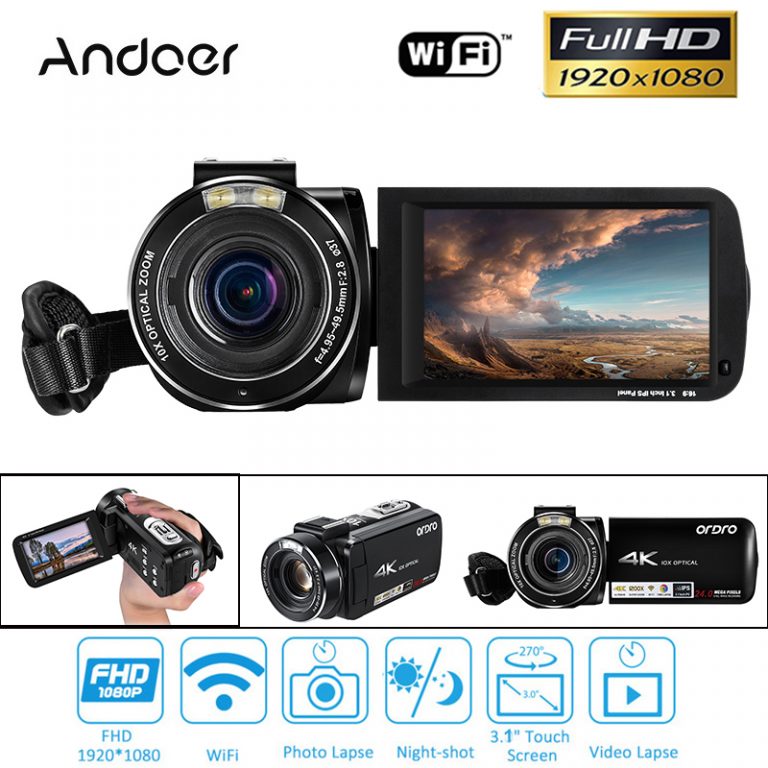 Ordro UHD 4k WIFI 24MP Digital Video Camera With 3.1'' Touch Display Wifi Digital Video Camcorder Professional Photography Cam 2 Ordro UHD 4K WiFi 24MP Digital Video Camera β Touchscreen Camcorder for Professional Photography