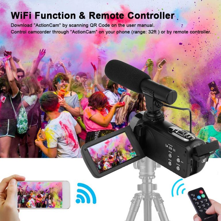 KOMERY 4K Video camcorder 48MP WIFI Live Streaming Vlogging