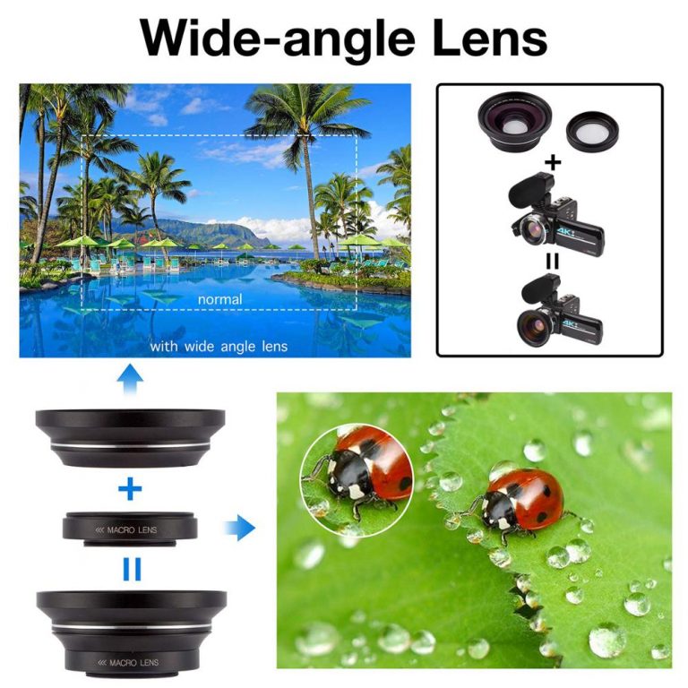 KOMERY 4K Video camcorder 48MP WIFI Live Streaming Vlogging