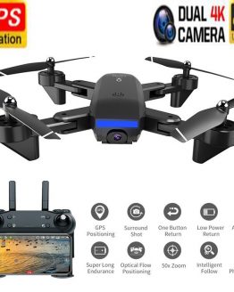 Profession Double GPS Drone with 4K 1080P HD Dual Camera FPV Wifi RC Quadcopter Optical Flow Foldable Mini Drone