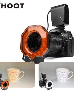 SHOOT for Digtal Camera Led Macro Ring Flash Light for Canon 1300D 6D Nikon D5300 D3400 D7200 D750 Olympus e420 Pentax K50 Dslr