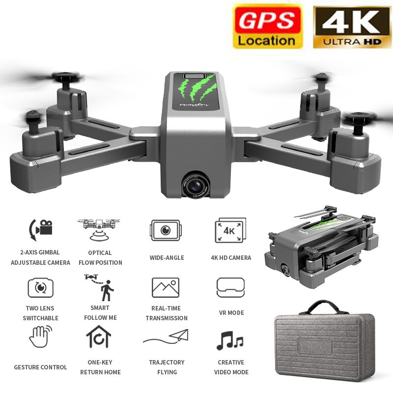 Drone With HD Aerial Video Camera 4k WIFI PFV RC Drones Rc Helicopter Fpv Quadrocopter Dron Foldable Toy Drone