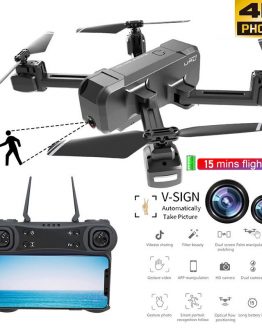 Best WIFI FPV RC Foldable Drone 4K Camera Ultra HD Dual Camera Drone Headless Mode One-Return Landing Quadcopter Kids Gifts