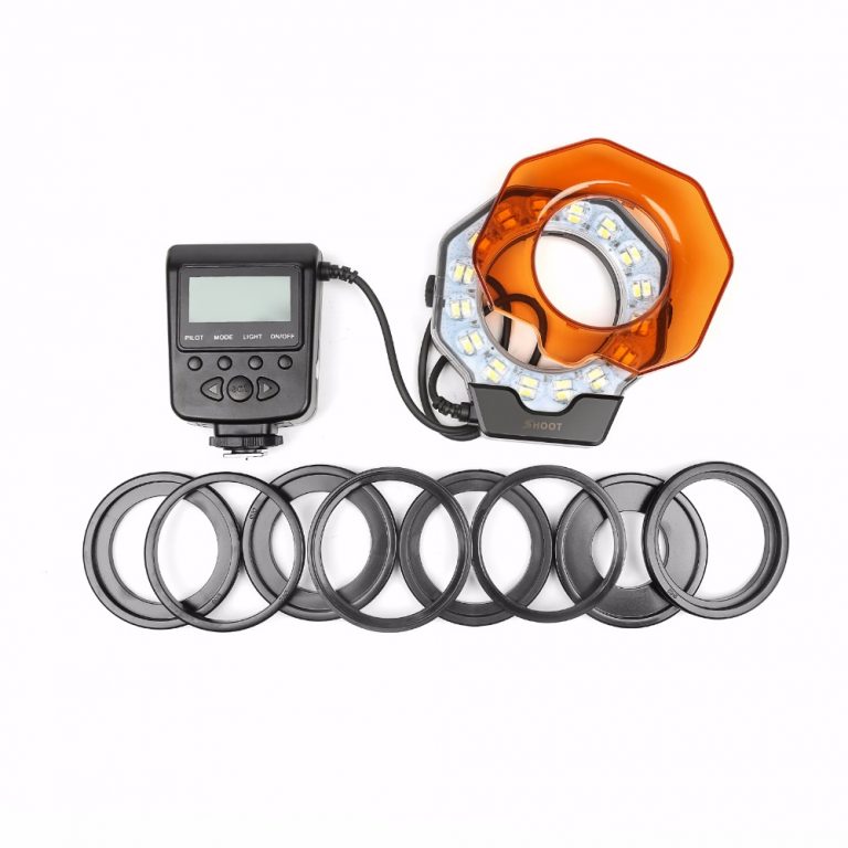 SHOOT XT-103C Macro LED Ring Flash Light Speedlight for Canon 6D 7D Nikon D750 Sony Hotshoe Olympus Panasonic Pentax DSLR Camera 3 Macro LED Ring Flash Light Speedlight for Canon 6D 7D