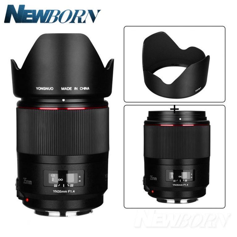YONGNUO YN35mm F1.4 Wide-Angle Prime Lens Full Frame Lense for Canon DSLR Camera 70D 80D 5D3 MARK II 5D2 5D4 800D 200D 7D2 6D 5D 3 F1.4 Wide-Angle Prime Lens for Canon DSLR โ Perfect for Portraits, Landscapes & Street Photography ๐๐ธ