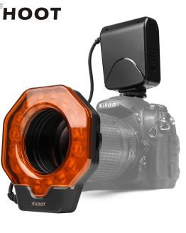 SHOOT Led Macro Ring Flash Light for Canon 650D 6D 5D Nikon D3200 D3500 D5300 D7100 D7500 Olympus e420 Pentax K5 K50 DSLR Camera